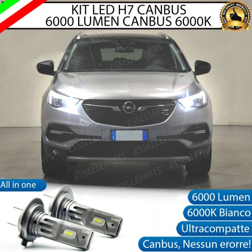 Kit Full LED coppia H7 - ULTRA COMPATTA - 6000 LUMEN abbaglianti  OPEL GRANDLAND X