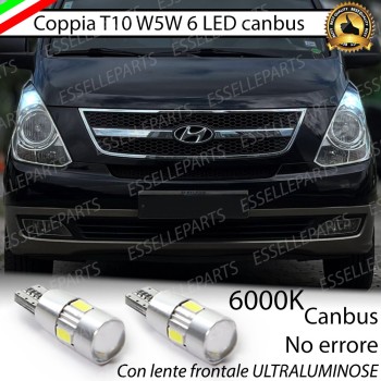 Lampade T10 W5W Canbus 6 LED no error luci posizione Hyundai H1