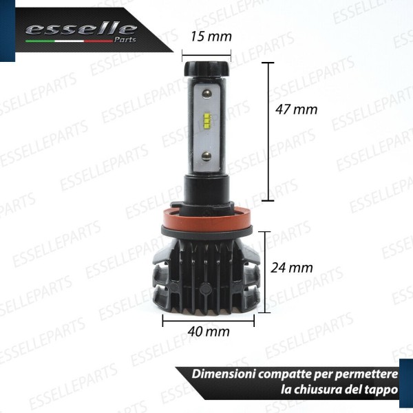 Kit Full LED H11 9800 LUMEN Canbus 6000K Bianco Fendinebbia HONDA ACCORD 7G