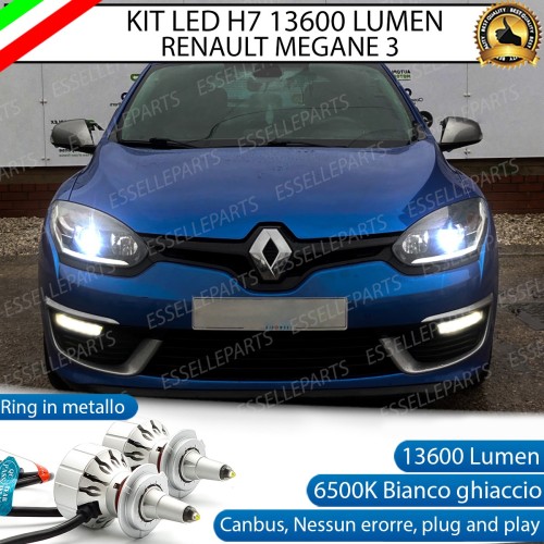 Kit Full LED H7 Monoled al quarzo 13600 Lumen 6000K RENAULT MEGANE 3 Fari Lenticolari