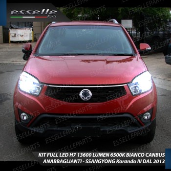 Kit Full LED H7 Monoled al quarzo 13600 Lumen 6000K bianco SSANGYONG KORNADO 3 DAL 2013