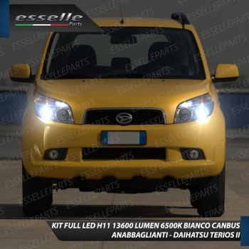 Kit Full LED H11 Monoled quarzo 13600 Lumen 6000K AIHATSU TERIOS 2 Fari Lenticolari