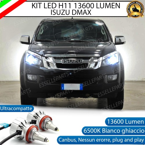Kit Full LED H11 Monoled al quarzo 13600 Lumen 6000K SUZU D-MAX MK2 Fari Lenticolari