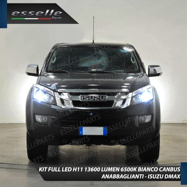 Kit Full LED H11 Monoled al quarzo 13600 Lumen 6000K SUZU D-MAX MK2 Fari Lenticolari