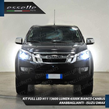 Kit Full LED H11 Monoled al quarzo 13600 Lumen 6000K SUZU D-MAX MK2 Fari Lenticolari
