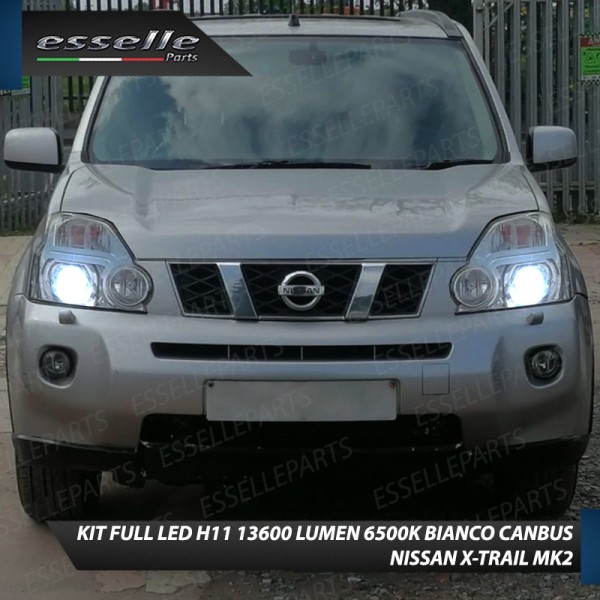 Kit Full LED H11 Monoled al quarzo 13600 NISSAN X TRAIL MK2 Con Lenticolare
