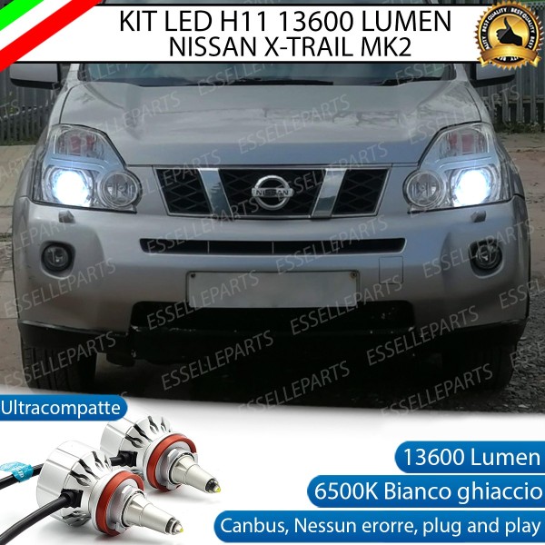 Kit Full LED H11 Monoled al quarzo 13600 NISSAN X TRAIL MK2 Con Lenticolare