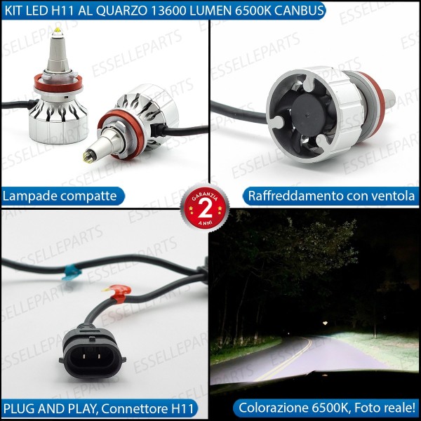 Kit Full Led H11 6500K per NISSAN QASHQAI J11 RESTYLING