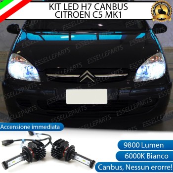 Kit Full LED H7 9800 Lumen 6000K bianco Anabbaglianti CITROEN C5 Pre-Restyling