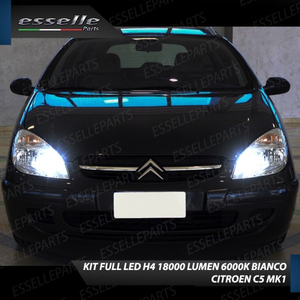 Kit Full LED H4 18000 Lumen 6000K bianco Abbaglianti CITROEN C5 MK1