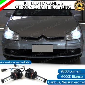 Kit Full LED H7 9800 Lumen 6000K bianco Anabbaglianti CITROEN C5 Restyling Kit Full LED H7 9800 Lumen 6000K bianco Anabbaglianti CITROEN C5 Restyling