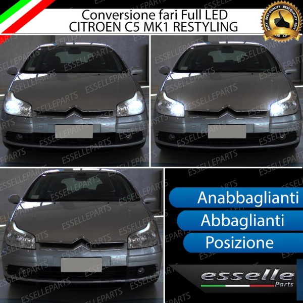 Conversione Fari Full LED 9800LM + 10000LM + 330LM Citroen C5 Restyling