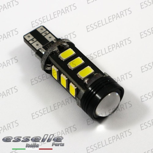 Lampada SINGOLA T15 13 LED con lente frontale Canbus 6000K bianco ghiaccio