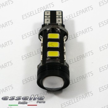 Lampada SINGOLA T15 13 LED con lente frontale Canbus 6000K bianco ghiaccio