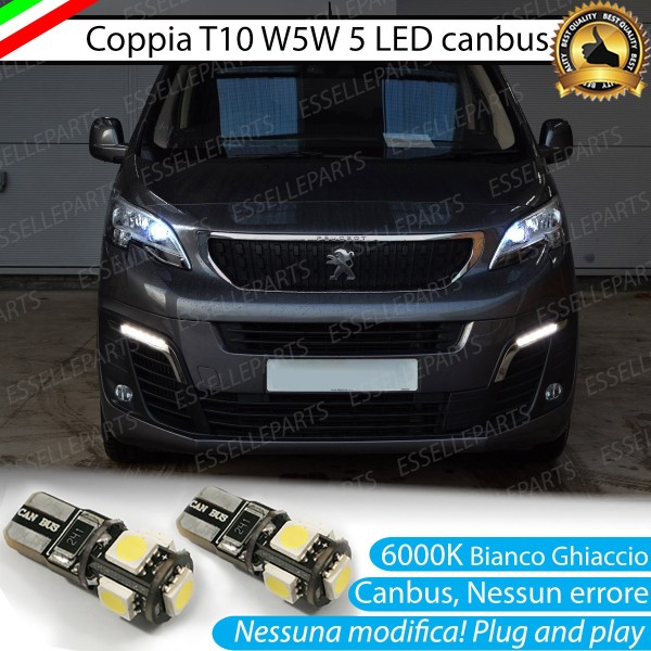 Lampade T10 Canbus W5W 5 LED no error luci posizione Peugeot Traveller