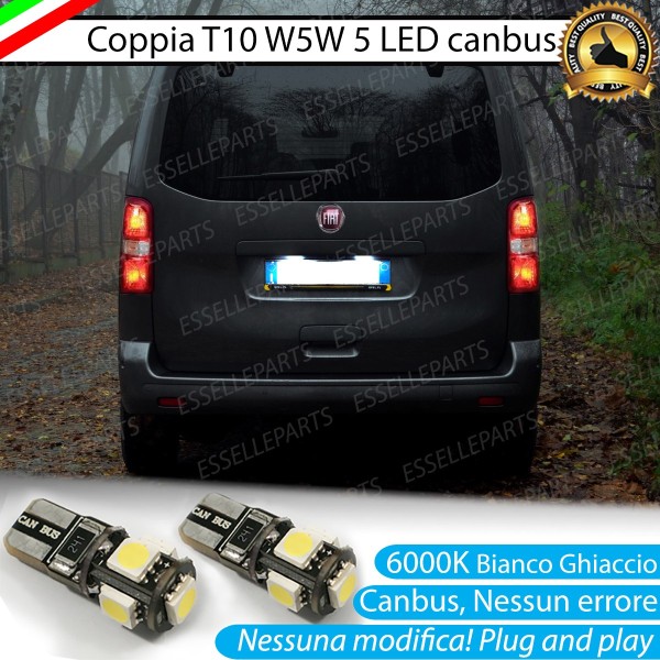 Luci Targa 5 LED Canbus 6000K per FIAT ULYSSE III
