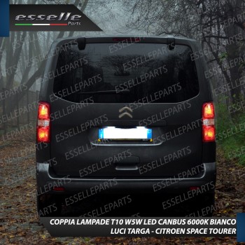 Luci Targa 5 LED Canbus 6000K per CITROEN SPACE TOURER