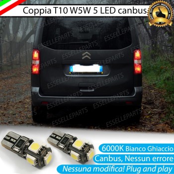 Luci Targa 5 LED Canbus 6000K per CITROEN SPACE TOURER