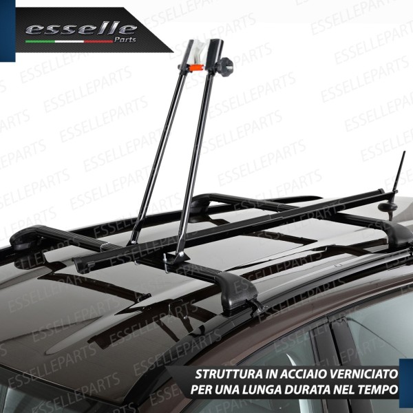 Portabici per Barre da Tetto in acciaio per una Bicicletta