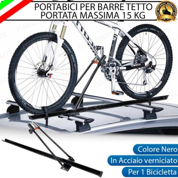 Portabici per Barre da Tetto in acciaio per una Bicicletta Portabici per Barre da Tetto in acciaio per una Bicicletta