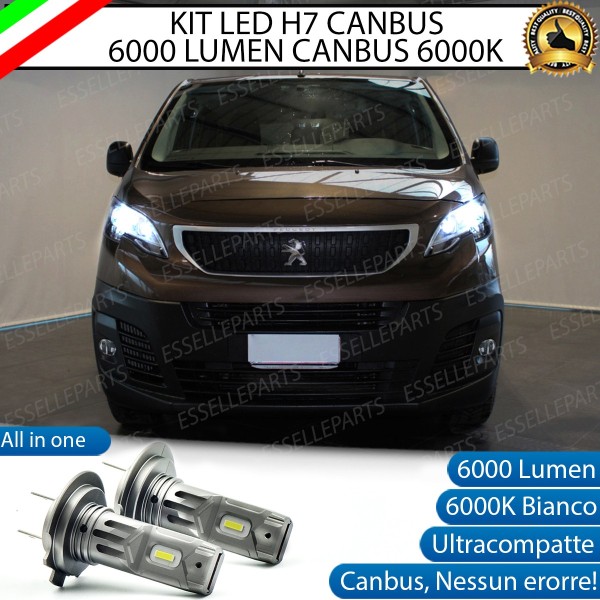 Kit Full LED coppia H7 - ULTRA COMPATTA - 6000 LUMEN Anabbaglianti Peugeot Expert III
