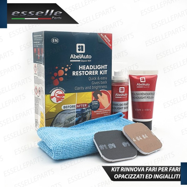 KIT RINNOVA E RIGENERA LUCIDA FARI PER FANALI AUTO OPACIZZATI ED INGIALLITI