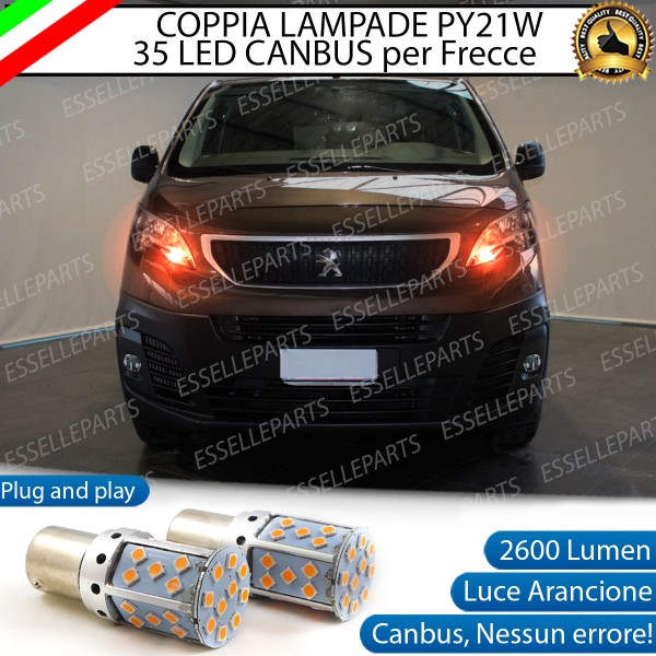Coppia Frecce Anteriori PY21W 35 LED Canbus Peugeot Expert III