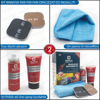 Lucidatura Professionale Fari Auto - Kit Rigenera