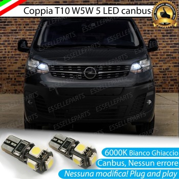 Luci posizione T10 W5W 5 LED Canbus Opel Vivaro C Luci posizione T10 W5W 5 LED Canbus Opel Vivaro C