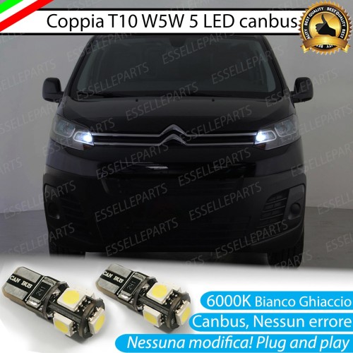 Luci posizione T10 W5W 5 LED Canbus Citroen Jumpy
