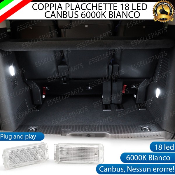 Coppia placchette LED VANO BAGAGLI bagagliaio Opel Zafira Life