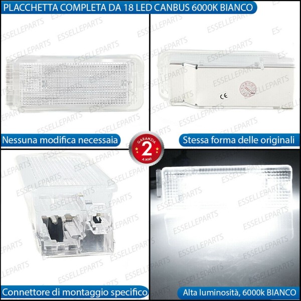 Placchetta Plafoniera Vano bagagli bagagliaio LED Citroen Jumpy