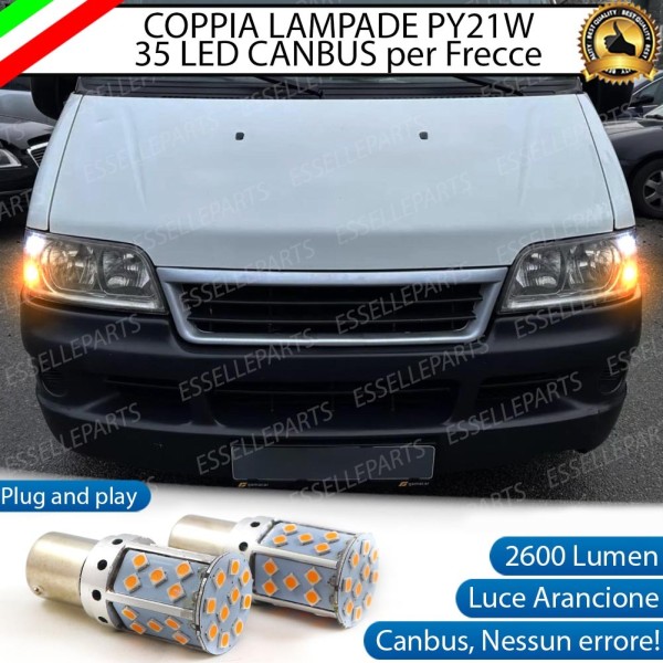 Coppia Frecce Anteriori PY21W 35 LED Canbus PEUGEOT BOXER