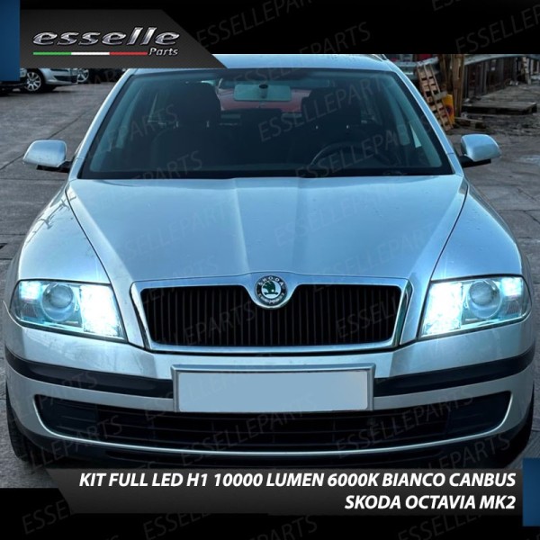 Conversione Fari Full LED per Skoda Octavia 2 1Z 6000K Bianco Ghiaccio Canbus
