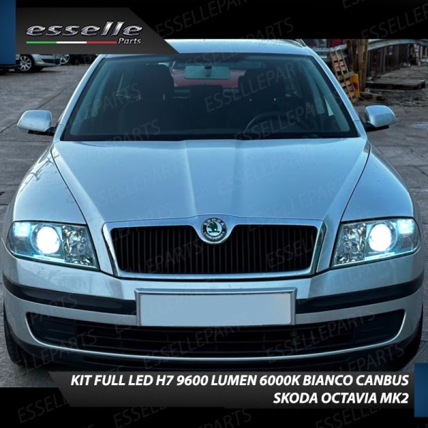 Conversione Fari Full LED per Skoda Octavia 2 1Z 6000K Bianco Ghiaccio Canbus
