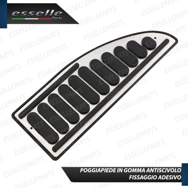 POGGIAPIEDI POGGIA PIEDE GOMMA ANTISCIVOLO ADESIVO IN ALLUMINIO