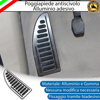 POGGIAPIEDI POGGIA PIEDE GOMMA ANTISCIVOLO ADESIVO IN ALLUMINIO