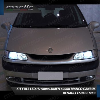 Kit Full LED H7 9800 Lumen 6000K bianco Anabbaglianti RENAULT Espace 3 Dal 07-2000