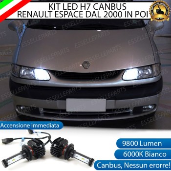 Kit Full LED H7 9800 Lumen 6000K bianco Abbaglianti RENAULT Espace 3 Dal 07-2000