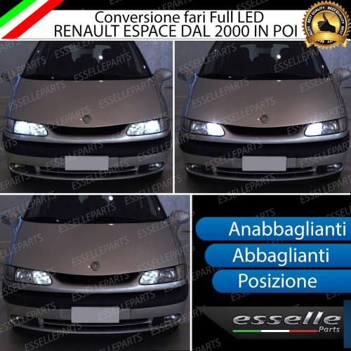 Conversione Fari Full LED 6000K bianco Renault Espace 3 Dal 07-2000