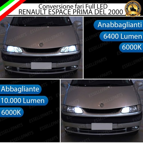 Conversione Fari Full LED 6400LM + 10000LM Renault Espace 3 Fino al 06-2000