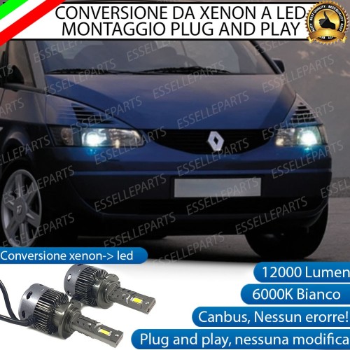 Coppia Lampade D2S Led Da Xenon a LED 12000 Lumen 6000K RENAULT AVANTIME