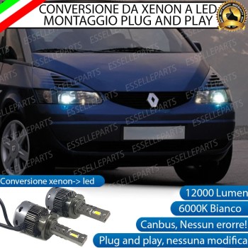 Coppia Lampade D2S Led Da Xenon a LED 12000 Lumen 6000K RENAULT AVANTIME