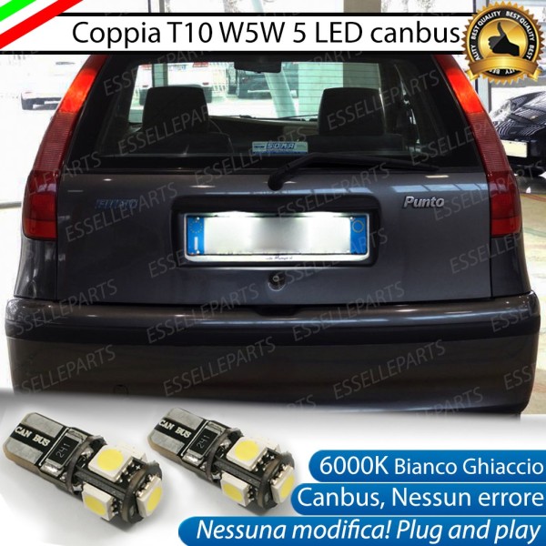 Luci Targa 5 LED Canbus 6000K per FIAT PUNTO MK1