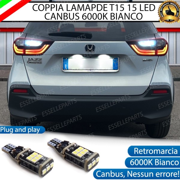Luci Retromarcia Honda Jazz IV 1200 LUMEN T15 W16W CANBUS 3.0 NO ERROR