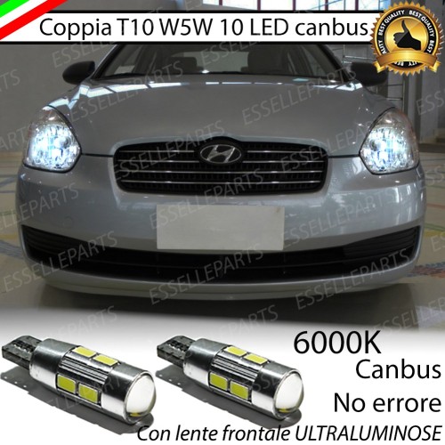 Luci Posizione 10 LED Per Hyundai Accent MK3 6000k Canbus
