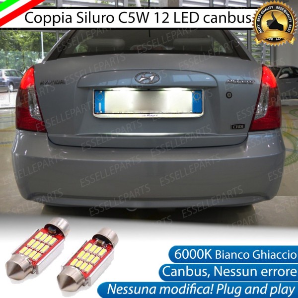 Luci Targa 12 LED Canbus 6000K per HYUNDAI ACCENT III