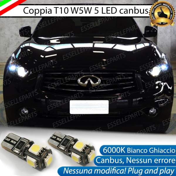 Luci posizione T10 W5W 5 LED Canbus INFINITI QX70