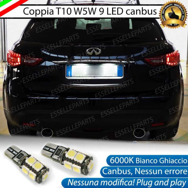 Luci targa 9 LED Canbus