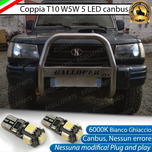 Luci posizione T10 W5W 5 LED Canbus HYUNDAI GALLOPER II